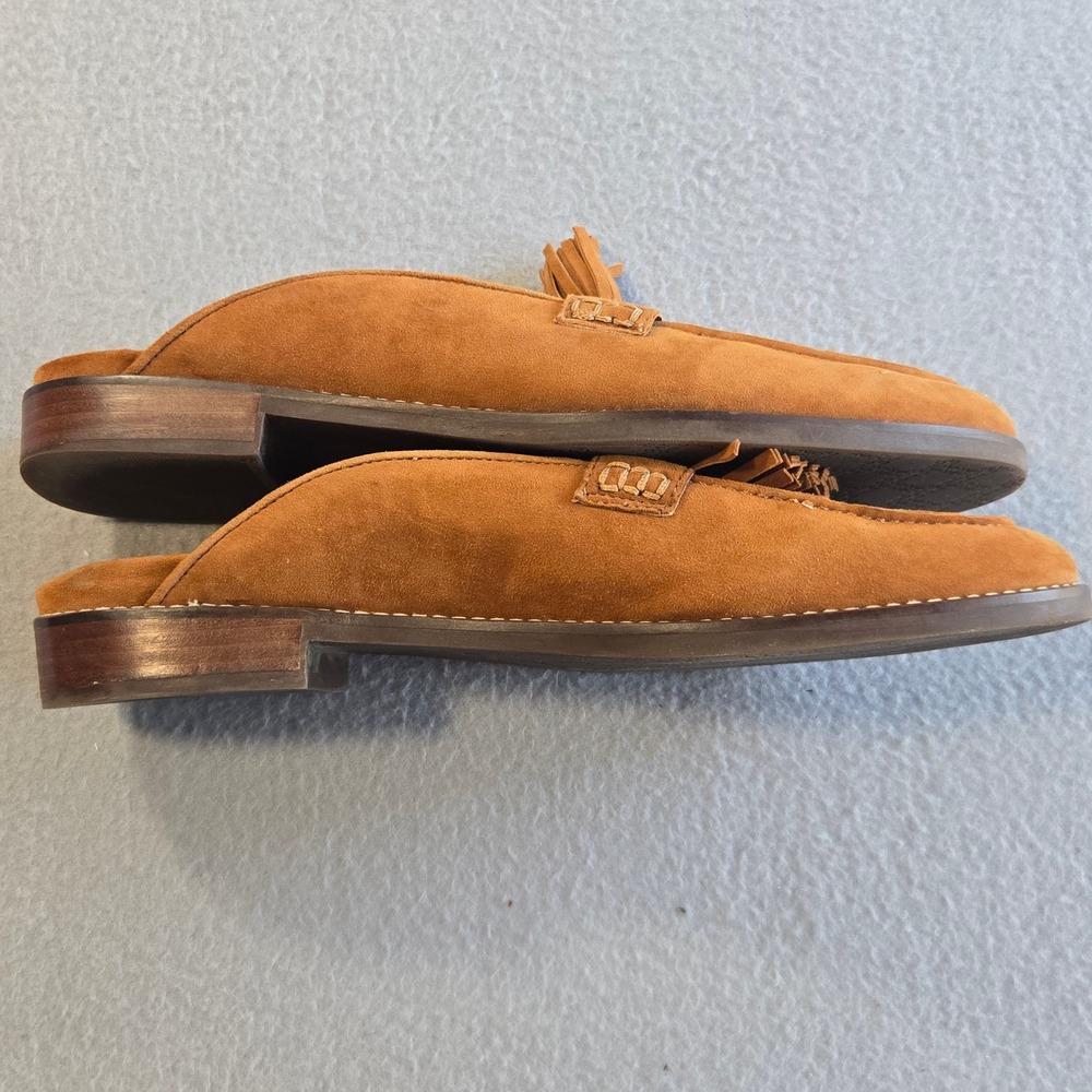 Vionic Reagan Mule Loafer Womens 11 Tan Suede Tassel Slip On Orthotic Support - Picture 3 of 10